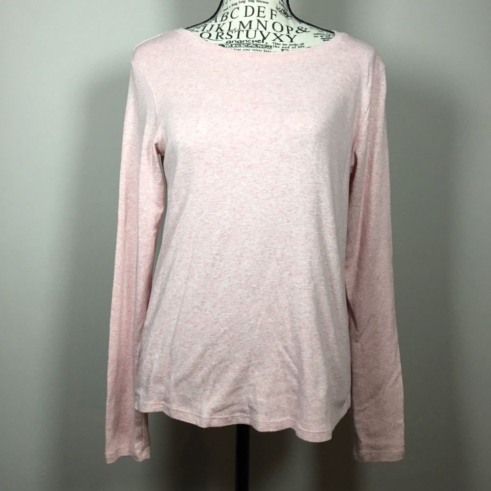 Eddie Bauer pink long sleeve tshirt cotton blend layering lagenlook casual M